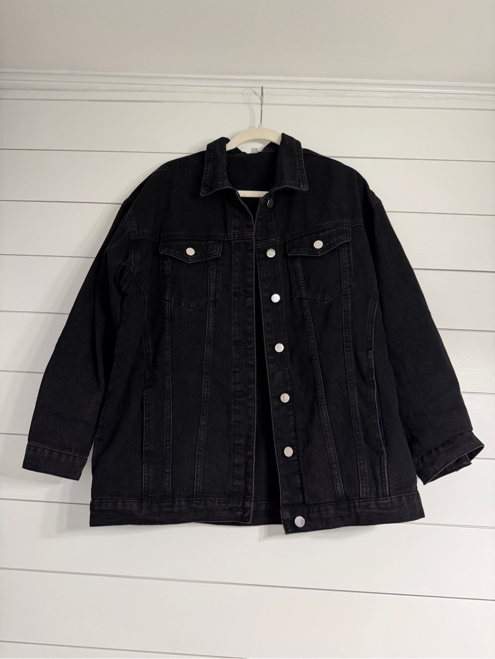 Forever 21 Black Denim Trucker Jacket